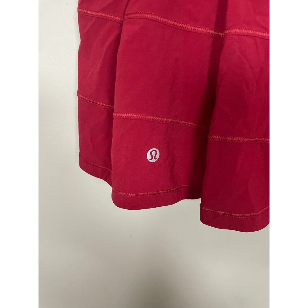 Lululemon Pace Rival Skirt (Regular) in Scarlet Size 10 Athleisure Tennis Golf - Picture 8 of 10